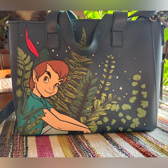 Loungefly Handbags - NWT Loungefly Disney Peter Pan Green Mini Tote/Crossbody Bag